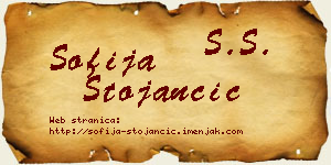 Sofija Stojančić vizit kartica